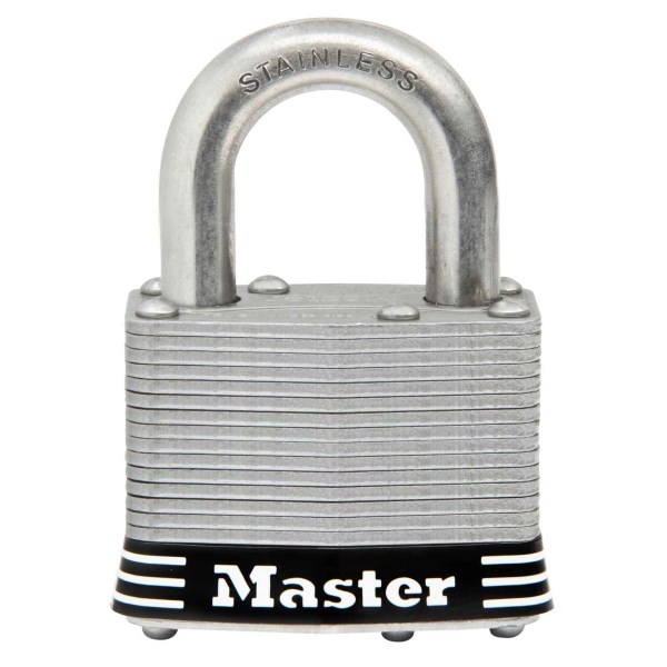 Master Lock 2 In. Laminated Stainless Steel Keyed Padlock with 1 In. Shackle