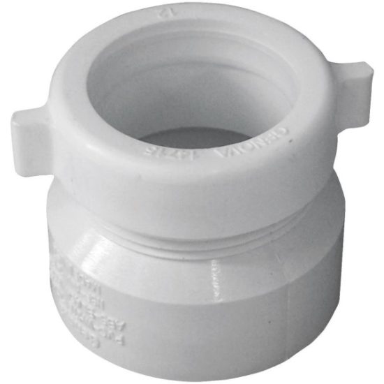 Charlotte Pipe 1-1/2 In. x 1-1/2 In. Hub x Tubular PVC Waste Adapter