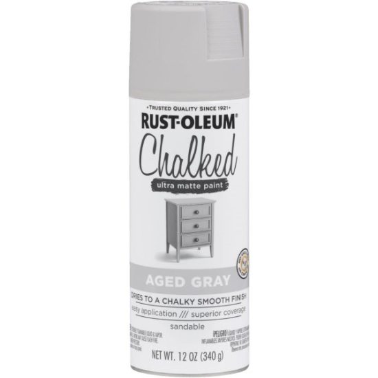 Rust-Oleum Chalked 12 Oz. Ultra Matte Spray Paint, Aged Gray