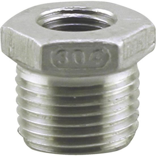 PLUMB-EEZE 1 In. MIP x 3/4 In. FIP Stainless Steel Bushing