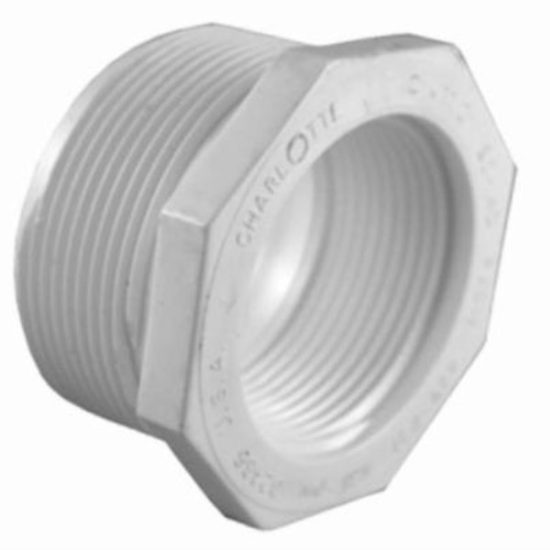 Charlotte Pipe 3/4 In. MPT x 1/2 In. FPT Schedule 40 PVC Bushing