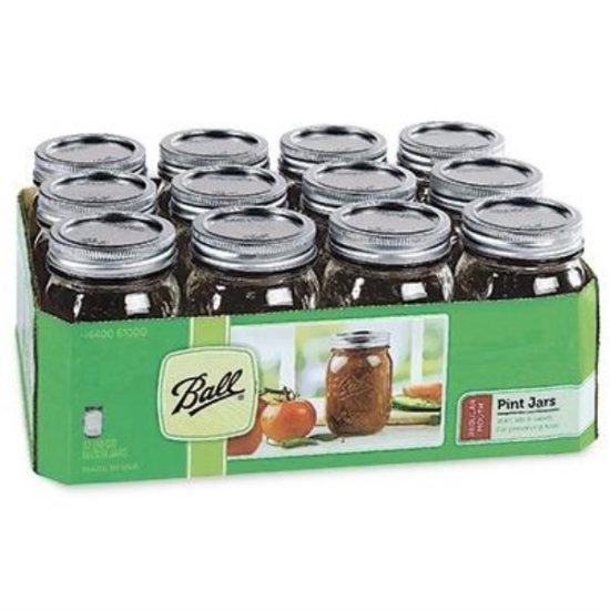 Ball 1 Pint Regular Mouth Mason Canning Jar (12-Count)