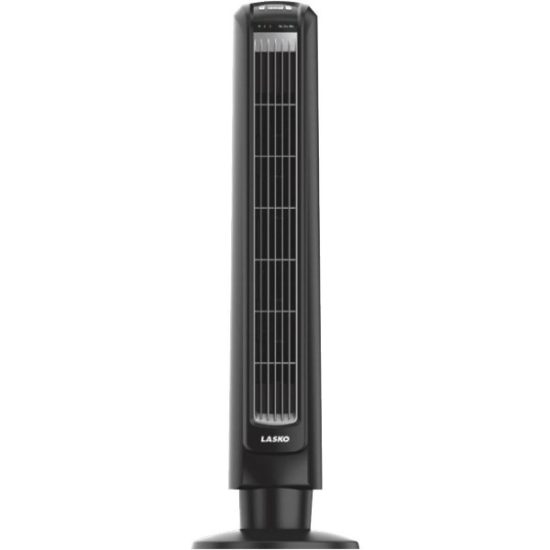 Lasko 32 In. 3-Speed Oscillating Black Tower Fan with Remote Control