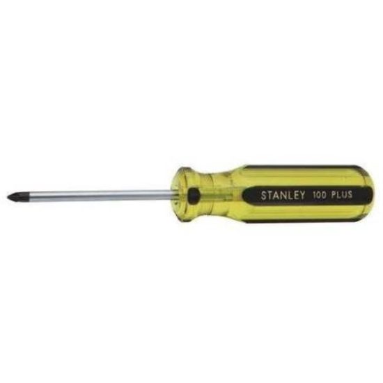 Stanley 100 PLUS #1 x 4 In. Phillips Screwdriver w/Blk Oxide Tip