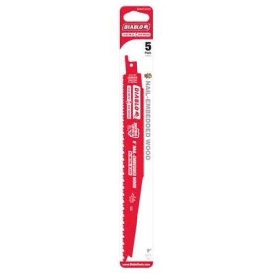 Diablo Demo Demon 9 In. 4/6 TPI Wood w/Nails Reciprocating Saw Blade (2-Pack)