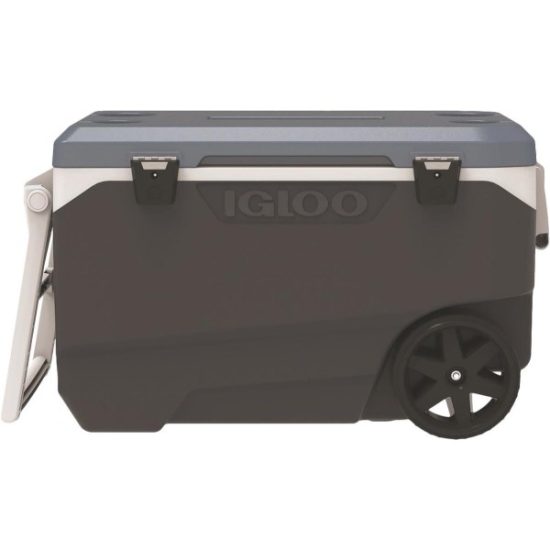 Igloo MaxCold Latitude 90 Qt. 2-Wheeled Cooler, Ash Gray & Aegean Sea