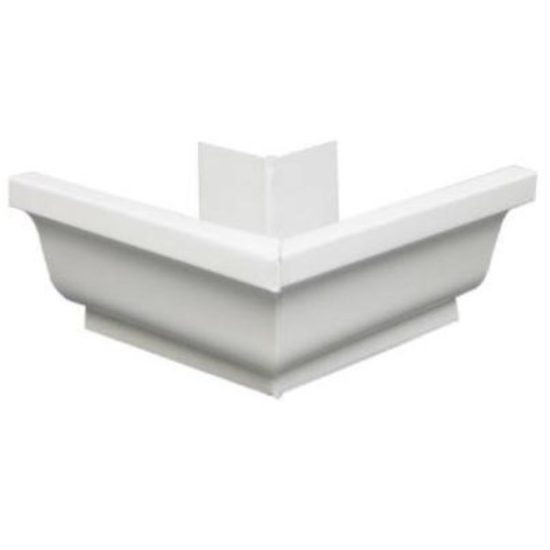Amerimax 5 In. Galvanized White Mitre Gutter Outside Corner
