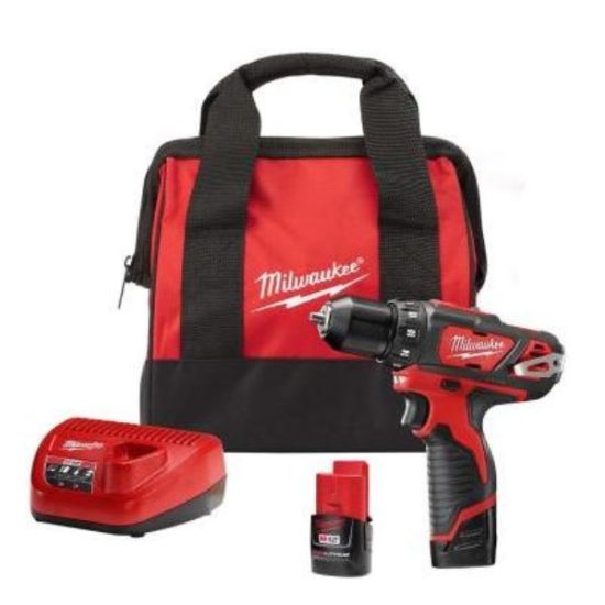 Milwaukee M12 12-Volt Lithium-Ion 3/8 In. Cordless Drill Kit