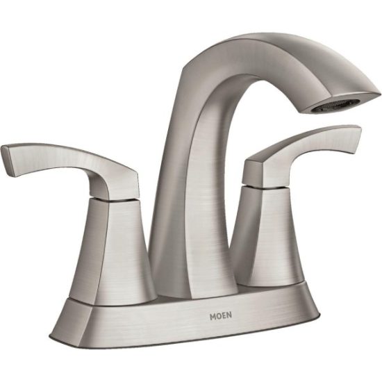 Moen Lindor Brushed Nickel 2-Handle Centerset Bathroom Faucet