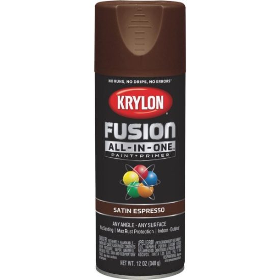 Krylon Fusion All-In-One Satin Spray Paint & Primer, Espresso