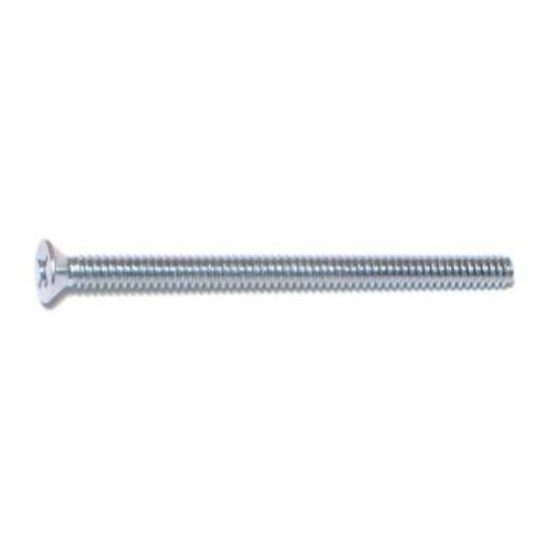 #6-32 x 2  Zinc Plated Steel Coarse Thread Phillips Flat Head Machine Screws