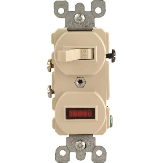 Leviton Commercial Grade Ivory 15A Switch & Pilot Light
