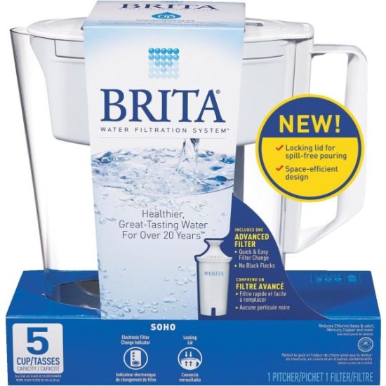 Brita White 6-Cup Water Filter Pitcher