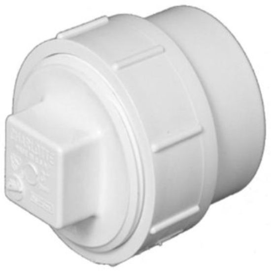 Charlotte Pipe 2 In. SPG x 2 In. FIP Schedule 40 DWV PVV Cleanout with Threaded Plug