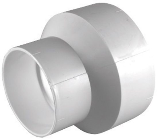 Charlotte Pipe 3 In. Sch 30 Hub x 2 In. Sch 40 Hub DWV 600 Series PVC Coupling