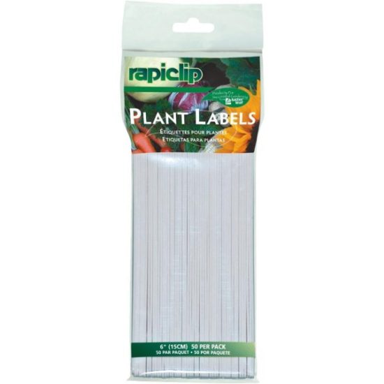 Rapiclip 6 In. Plastic Garden Marker Plant Label (50-Pack)