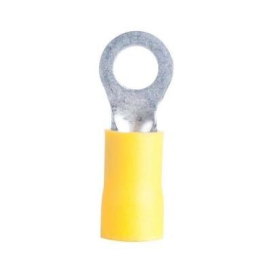 Gardner Bender 12 to 10 AWG #8 to #10 Stud Size Yellow Vinyl-Insulated Barrel Ring Terminal (50-Pack)