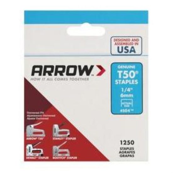 Arrow T50 Heavy-Duty Staple, 1/4 In. (1250-Pack)