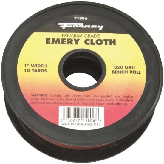 Forney 1 In. W. x 10 Yd. L. 320 Grit Premium Grade Emery Cloth