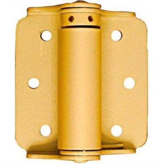 National 3 In. BakEnamel Brass Full-Surface Spring Door Hinge (2-Pack)
