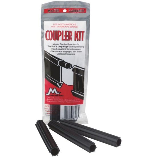 Master Mark Master Gardener Straight Black Plastic Professional Lawn Edging Coupler (3-Pack)