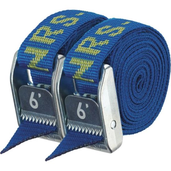 NRS 1 In. x 6 Ft. Iconic Blue Heavy Duty Tie-Down Strap (2-Pack)