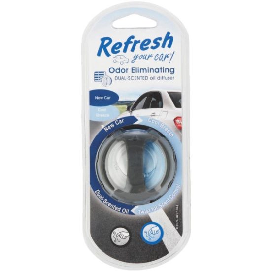 Refresh Your Car Oil Diffuser Car Air Freshener, New Car/Cool Breeze