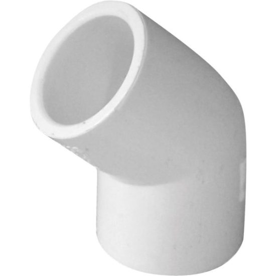 Charlotte Pipe 2-1/2 In. Slip x Slip Schedule 40 45 Deg. PVC Elbow (1/8 Bend)