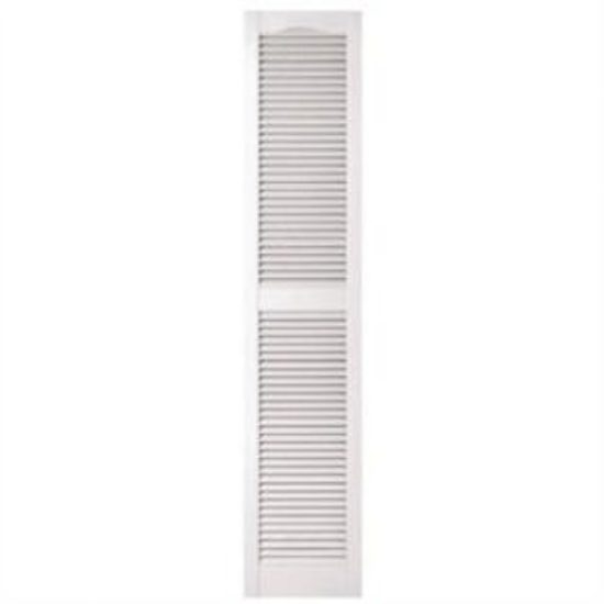 Builders Edge 15 In. x 72 In. Vinyl Louvered Shutter, (2-Pack)