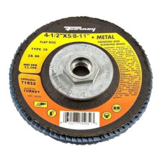 Jumbo Blue Zirconia Flap Disc, Type 29, 80-Grit, 4.5-In.
