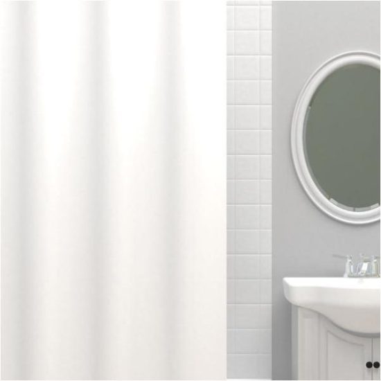 Zenith Zenna Home 70 In. x 72 In. White Medium Weight PEVA Shower Curtain Liner