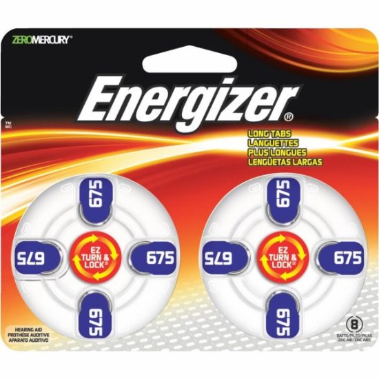 Energizer EZ Turn & Lock 675 Hearing Aid Battery (8-Pack)