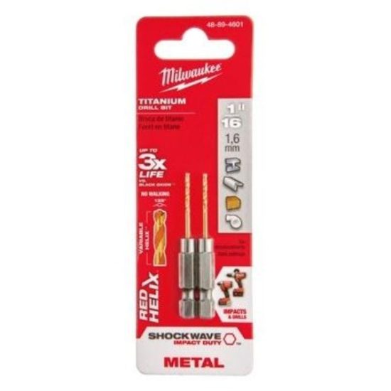 Milwaukee SHOCKWAVE Impact Duty 1/16 In. Titanium Hex Shank Drill Bit