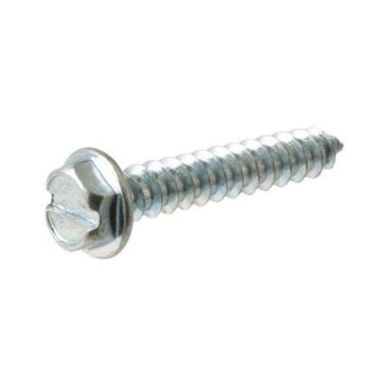 Midwest Fastener 19342123 Screw - Sheet Metal Hex Head Slotted #6 x 1  - Zinc 100pk