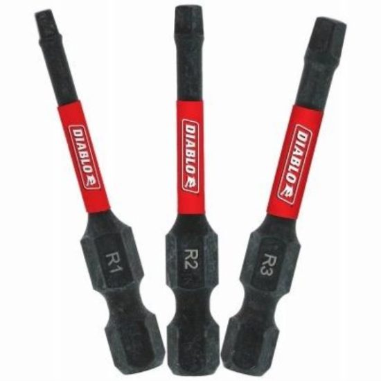 Diablo 3-Piece Square 2 In. Impact Screwdriver Bit Set