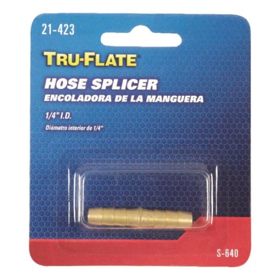 Tru-Flate 1/4 In. Brass Hose Splicer