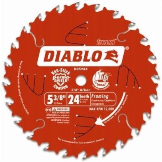 Diablo 5-3/8 In. 24-Tooth Framing Circular Saw Blade