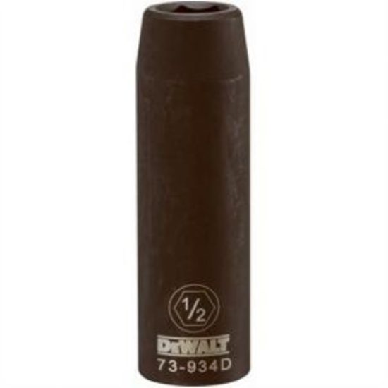 SAE Deep Impact Socket, 6-Point, Black Oxide, 1/2-In. Drive, 1/2-in.