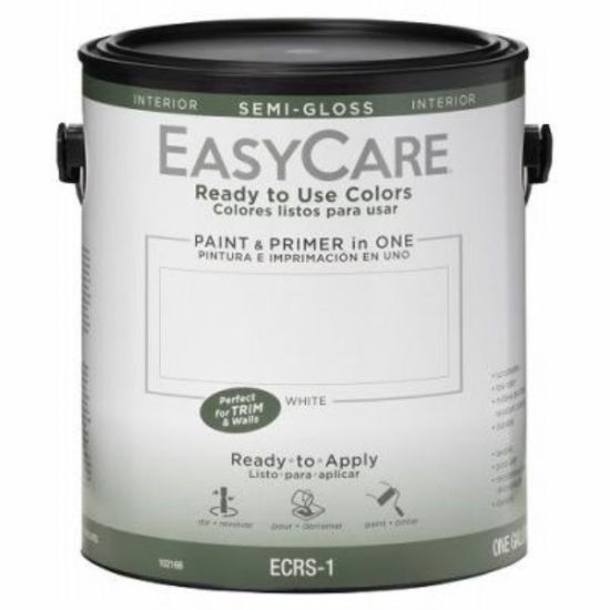 Ready To Use Colors Paint & Primer, Interior Semi-Gloss Acyrlic, White, Gallon
