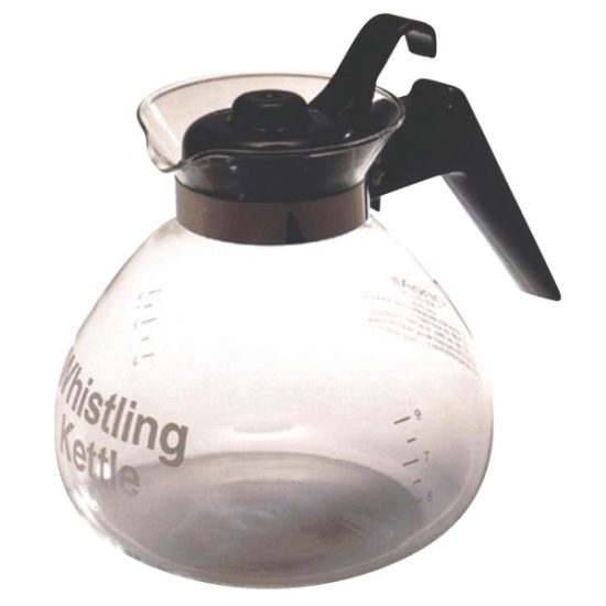 Medelco 3 Qt. Glass Stovetop Whistling Tea Kettle