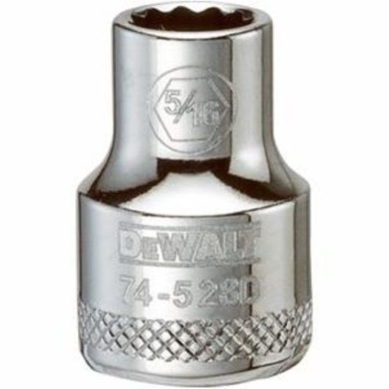 SAE Socket, Shallow, 12-Point, 5/16-In., 3/8-In. Drive