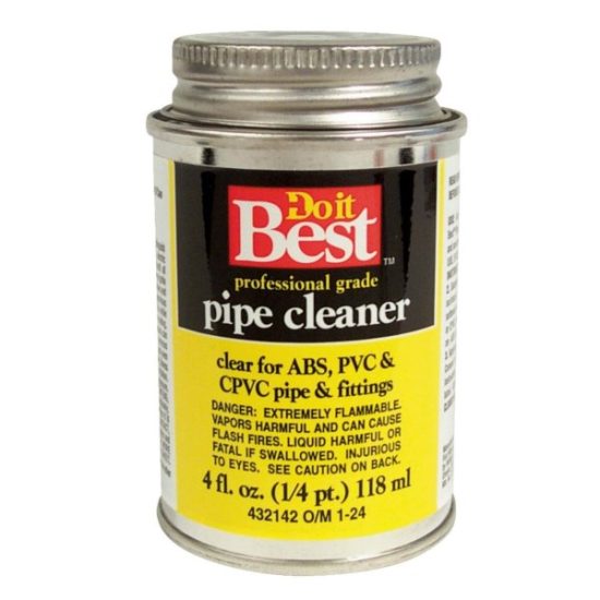 Do it Best 4 Oz. All-Purpose Pipe Clear PVC Cleaner