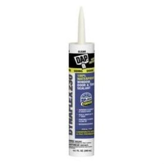 DAP DYNAFLEX 230 10.1 Oz. 100% Waterproof Window, Door, Siding & Trim Elastomeric Sealant, Clear