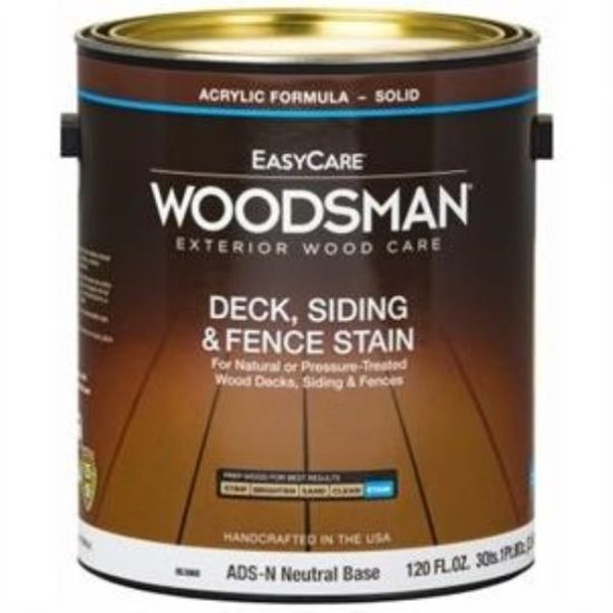 Deck Stain, Acrylic Latex, Solid-Color Neutral Base, 1-Gallon