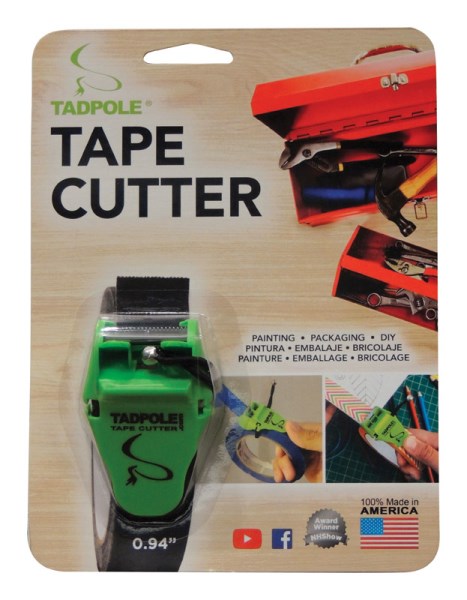Tadpole 1 in. W x 2 inch L Tape Cutter Green