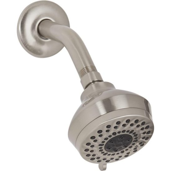Home Impressions 6-Spray 1.8 GPM Fixed Showerhead, Brushed Nickel