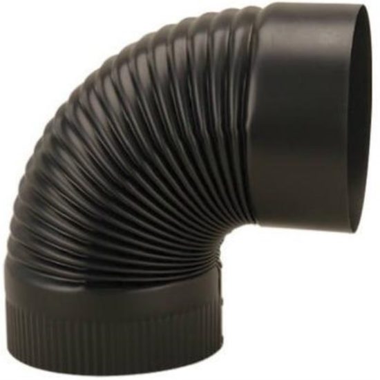 Imperial Single Wall 90 deg 6 In. Crimped Elbow