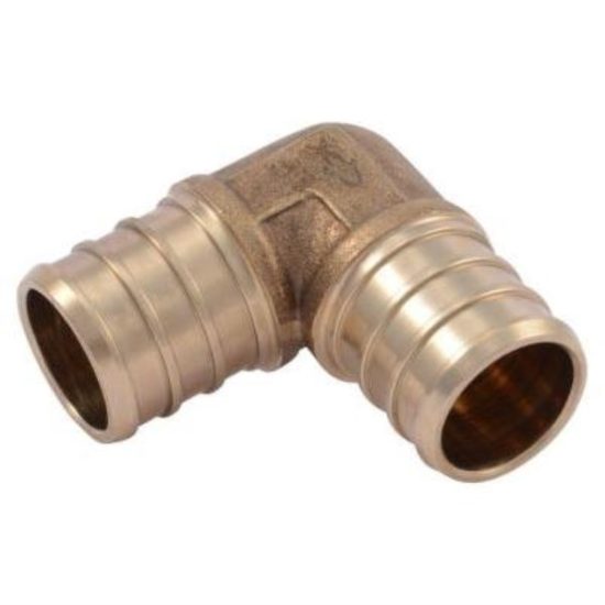 SharkBite 3/4 In. x 3/4 In. Barb 90 Deg. Brass PEX Elbow (1/4 Bend)