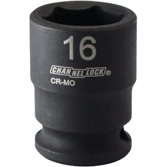 Channellock 3/8 In. Drive 16 mm 6-Point Shallow Metric Impact Socket
