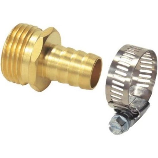 Best Garden 5/8 In. Male Brass Hose End Repair Hose Coupling
